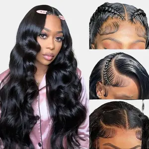 LRV Hair 210% Density Body  Wave Small Knots 13×4 Lace Frontal Wigs Pre Plucked Lace Front Wigs With Baby Hair Natural Hairline Human Hair wig For Women #FathersDayGift  Father's Day
