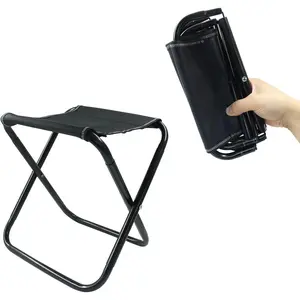 Portable Collapsible Folding Camping Stool Lightweight Foot Rest for Adults Ideal for Gardening Hiking Beach Fishing