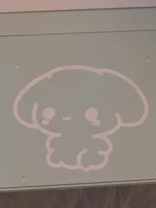 Cute bunny vinyl bumper sticker | kawaii banner sticker