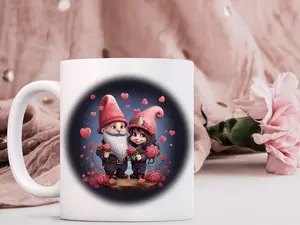 Gnomebody Loves You Like I Do Valentine's Day/Anniversary 15 oz white coffee mug/teacup Drinkware Glossy