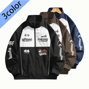 2026 New Motorcycle Racing Suit Jacket Men's Spring and Autumn New Youth Casual Sports Cardigan Stand Collar Coat