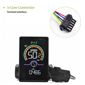 M5c-2 Sm5pin Electric Bike Computer LCD Display, Wired Bluetooth-compatible Advanced Version, Connects to Cycling APP, Uart 2 Protocol Only