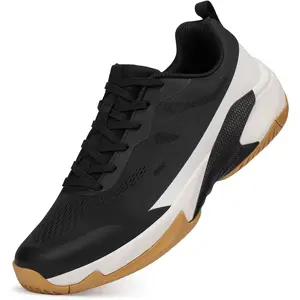 Wide Tennis Shoes for Men | All Court Pickleball Racquetball & Squash Athletic Sneakers | Arch Support & Cushioned Midsole