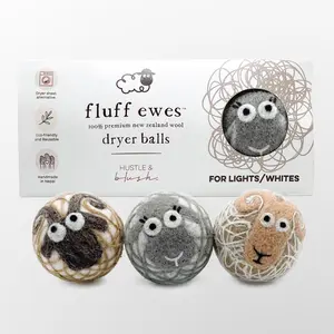 Fluff Ewes Natural Wool Organic Dryer Balls