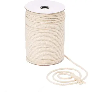 Macrame Cord 5mm x 164yd |  Natual  Macrame Rope | 3 Strand Twisted  Cord for   Hanger Wall  Craft Making