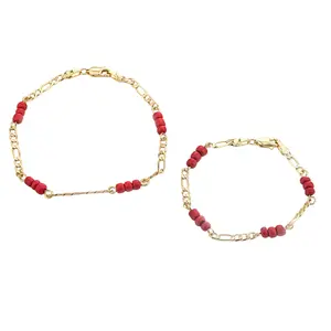 Trendytry 14K Real Gold Plated Protection Bracelet for Parent-Child Matching Jewelry - Hypoallergenic & Durable Family Bonding Accessory shop  mom