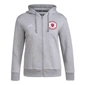 adidas Womens Hoodie Athletic Outerwear Casual - Grey