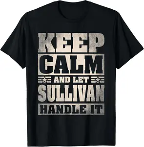 Sullivan Name Shirt Personalized Sullivan Last Name T-Shirt NDF