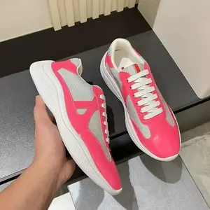 Large Size 36-47 High End Genuine Leather Couple Shoes Everyday Footwear Women's & Men's White Red Trainers Casual Athletic Footwear Breathable Thick Solefashion