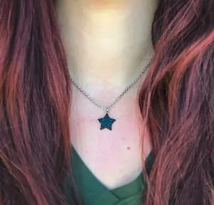 Black Tourmaline Star Crystal Necklace for Women, Celestial Gemstone Choker, Raw Healing Genuine Stone Necklace, Empath Protection Necklace, Root Chakra Jewelry, Grounding Jewelry, Rough Stone Necklace, Necklaces for Women, Birthday Witchy Gift Female