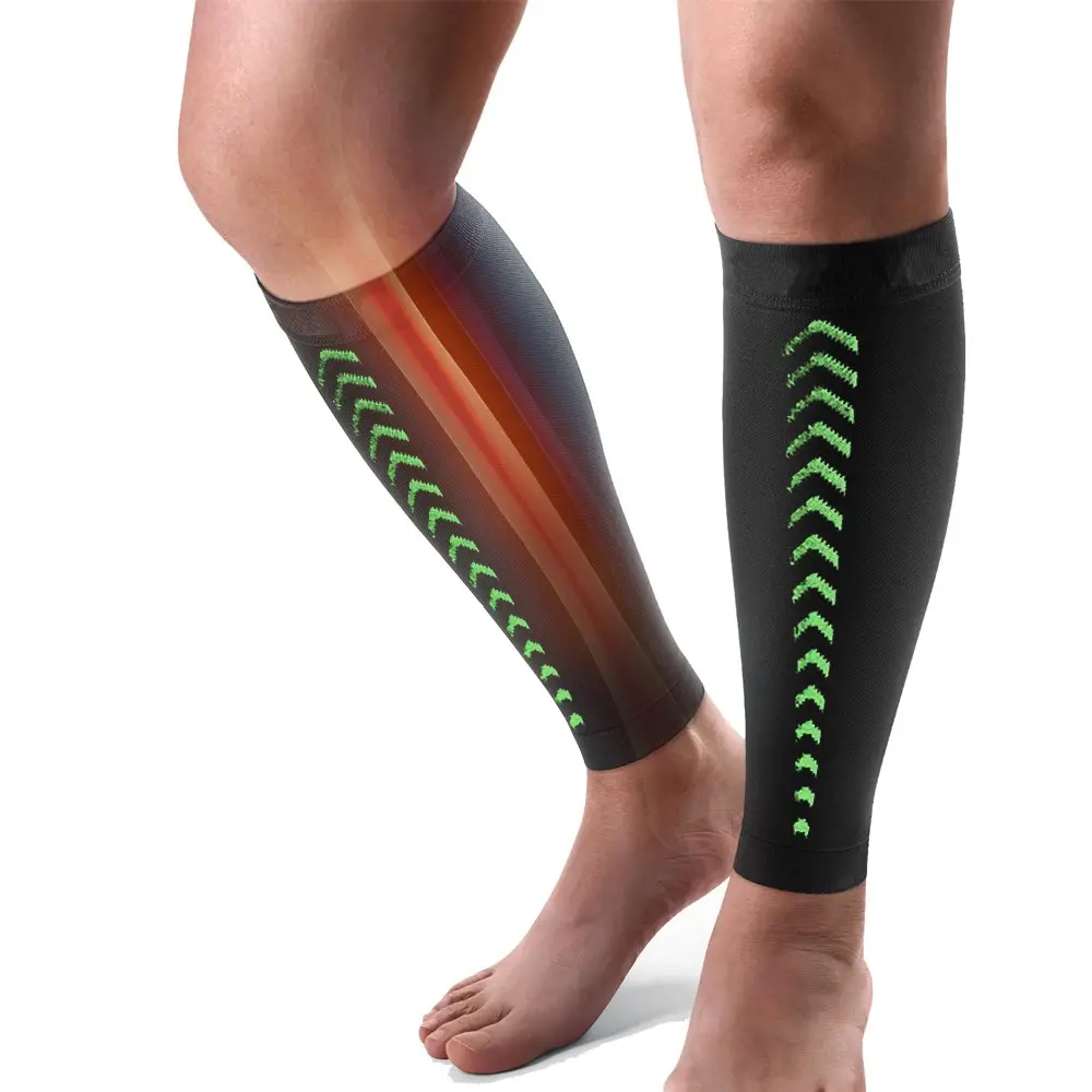1 Pair Calf Compression Sleeves for Men And Women Football Leg Sleeve Footless Compression Sock for Running Athlete Cycling