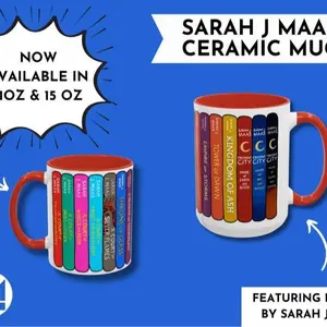 Sarah J Maas Book Stack Mug, Throne of Glass 11oz & 15oz ceramic coffee mug