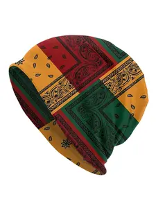 1 Piece Hat Rasta African Paisley Bandana Style Autumn Spring Caps For Men Women Skullies Beanies Ski Caps Soft Bonnet Hats