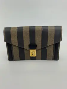 Pre-owned FENDI canvas Clutches & Wristlets Pequin Clutch
