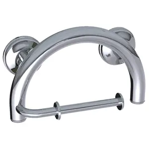 Grabcessories™ Decorative 2-in-1 Safety Grab Bar with Toilet Paper Holder