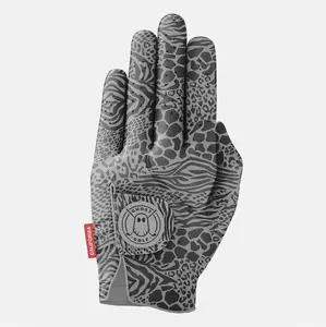 GHOST Golf Women's Printed Glove, Premium AAA Cabretta Leather Golfing Glove, Soft Feel, Excellent Grip, Breathable & Moisture-Wicking with Signature Pull Tab