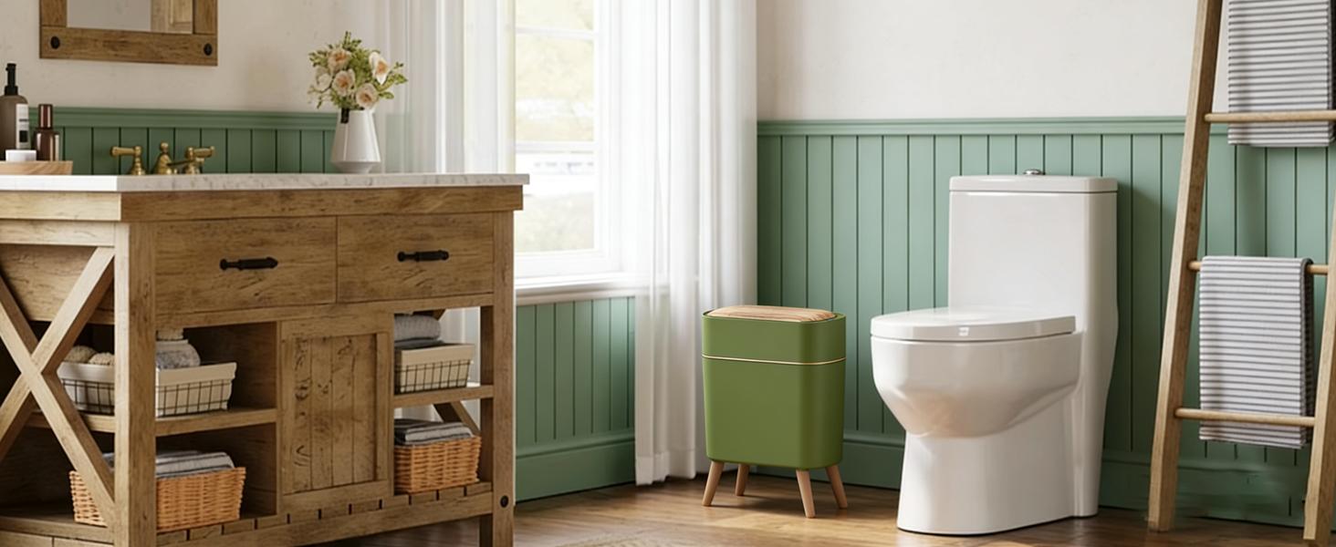 Pukomc Motion Sensor Trash Can with Lid Touchless Waterproof Garbage Bins for Kitchen Bathroom Bedroom Living Room Office Outdoor Black Automatic Dustbin with Wave Stripes and Pop-up Lid