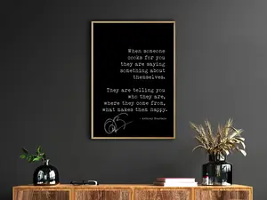 Anthony Bourdain Quote Wall Art, Inspirational Kitchen Decor, Modern Text  Print, Cooking Motivation Poster, Culinary Gift Idea