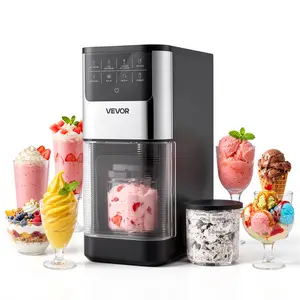 VEVOR Ice Cream Maker, 7-in-1 Frozen Treat Maker for Gelato, Sorbet, Milkshake, Frozen Yogurt & Lite Ice Cream, Homemade Ice-Cream Machine with One-Touch Mix-in + Respin for Smooth, Creamy Texture