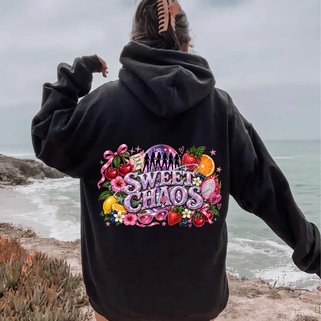 Sweet Chaos Y2K Fruit Graphic Tee | floral fruit graphic sweatshirt hoodie fruit  Casual