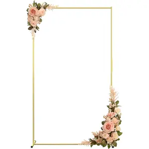 Metal Wedding Arch Backdrop Stand 6.6x3.3 FT  Square Balloon Arch Frame for Ceremony Party Birthday Bridal  Shower Anniversary Arbor Balloon Decoration