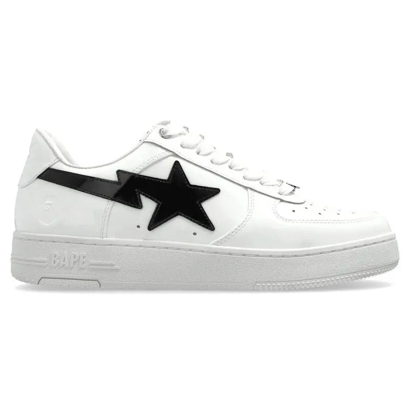 A Bathing Ape Bape Sta #1 White Black Patent Leather (men) by StockX A Bathing Ape Bape Sta #1 White Black Patent Leather (men) by StockX