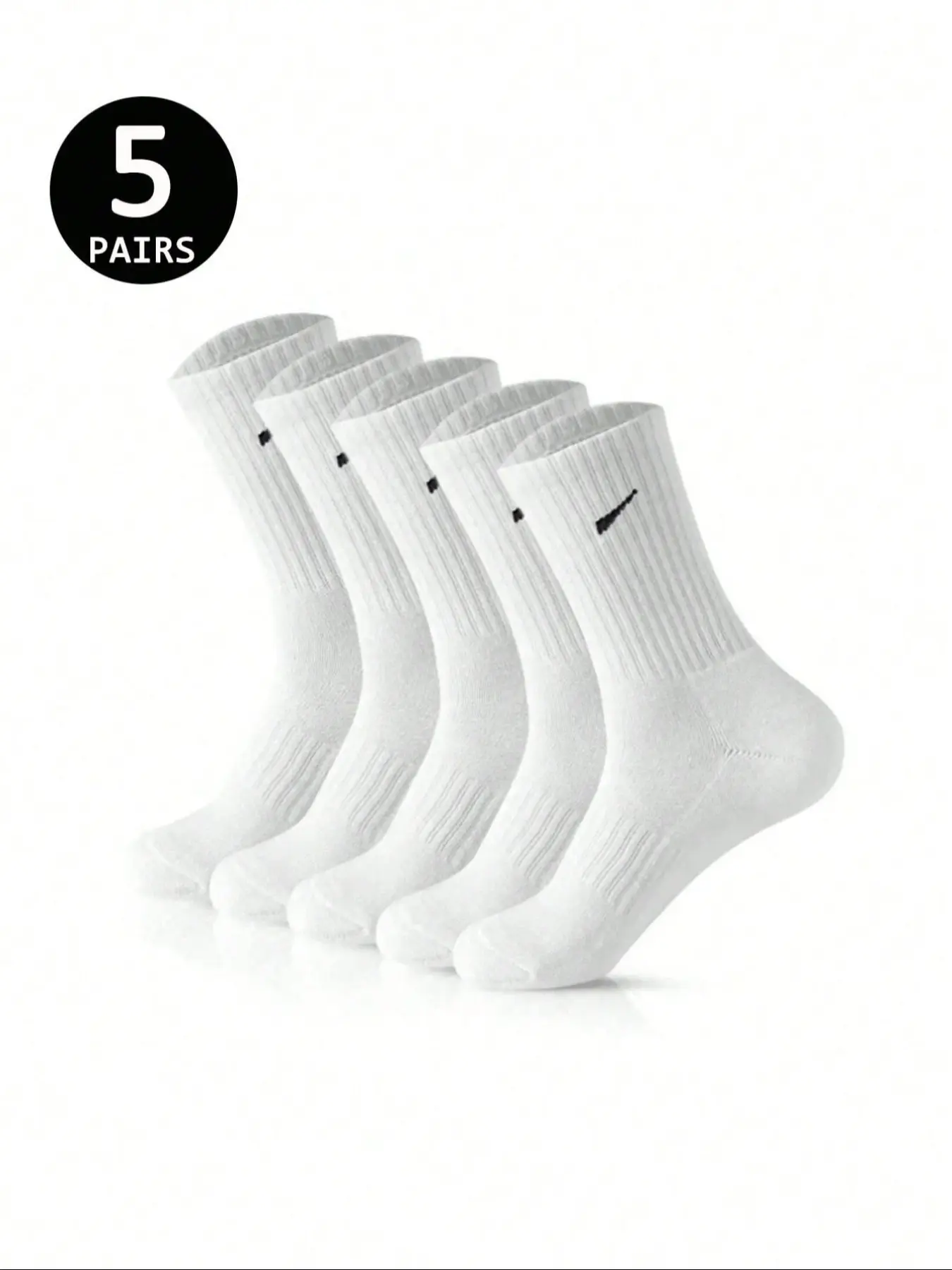 5 Pairs Plain Color Socks, Simple Multifunctional Fashion Socks, Anti-Odor Breathable Comfort Socks, Fitted Casual Style, All Seasons
