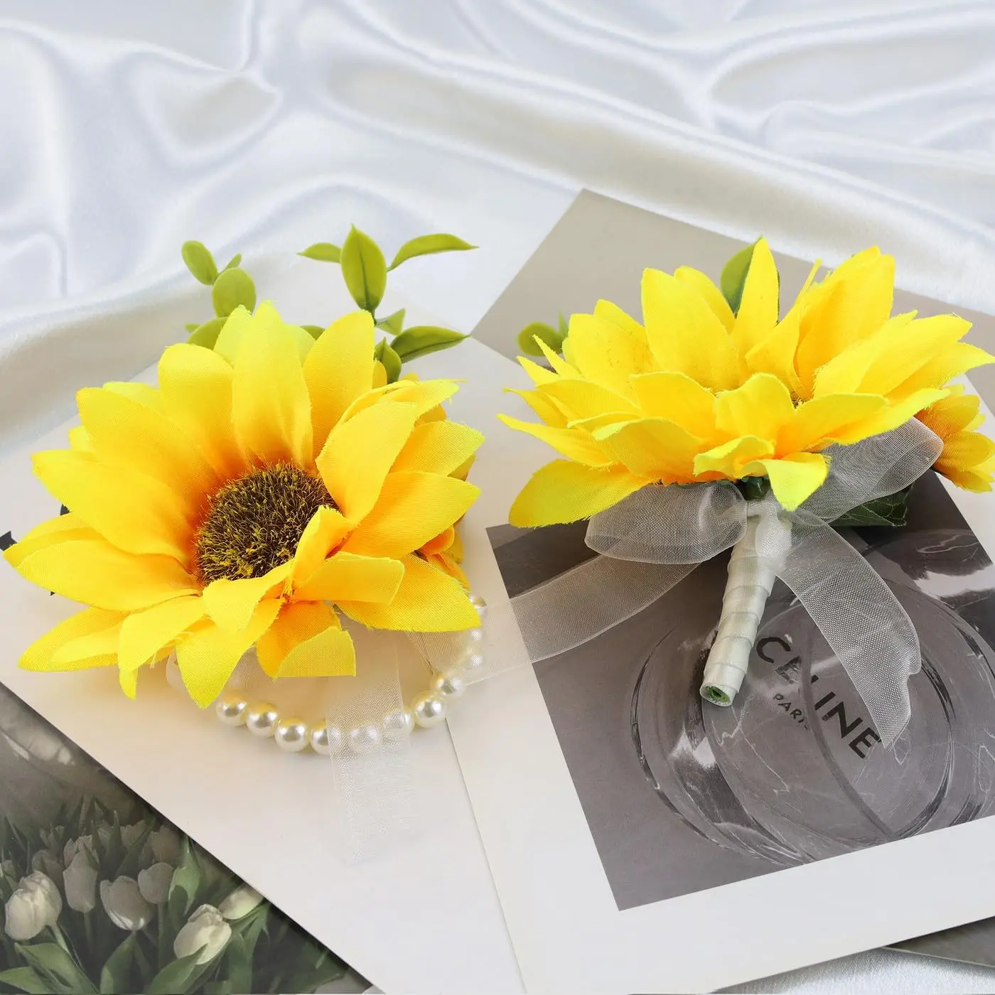 Sunflowers Corsage - Single Chain