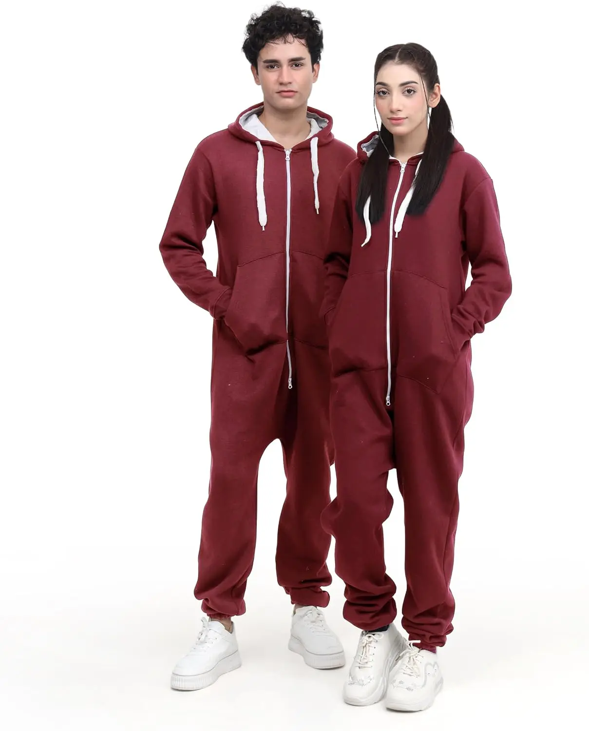 Adult Onesie Pajama for Men & Women | One Piece Hooded Jumpsuit, Ultra Soft Fleece | Loungewear, Sportwear Fabric Menswear