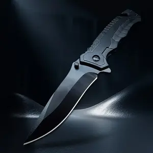 Compact EDC Folding Utility Knife with Textured Grip & Secure Lock - Stainless Steel Durable Blade, Ergonomic Handle, Lightweight Portable for Camping, Survival, DIY, Household, Outdoor & Daily Carry (No Power Needed)