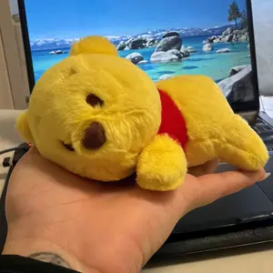 MINISO Disney Stitch Plush Strawberry Bear Magnetic Winnie the Pooh Refrigerator Magnet Decoration