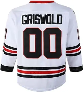 Christmas gifts 00 Griswold "1989 Christmas Movie" Men's Hockey Jersey Casual White Classic Design for Movie Fans