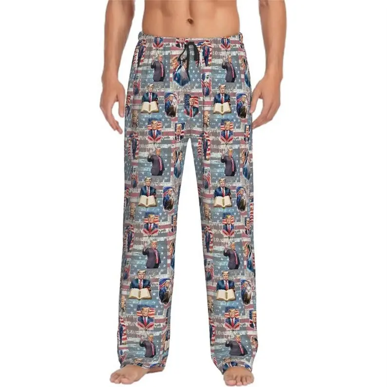 Trump MAGA Pajama Pants Sleepwear with 15 Unique Designs for Trump Supporters