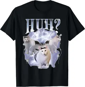 [100% Cotton]Huh Cat Chonky Meme Cat Lovers T-Shirt