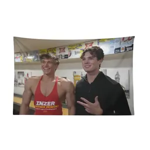 Clavicular Gets Brutally Framemogged By ASU Frat Leader Varis Iconic Moment Wall Flag - Celebrate Sports History with Teamwork Excellence and Collaboration Tribute Decor Tapestry Bedroom Dorm Wall AthleteFlags Athlete Flags