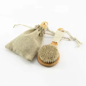 Dry Brush with Natural Bristles - Essential Bath Accessory for Skincare and Shower Use