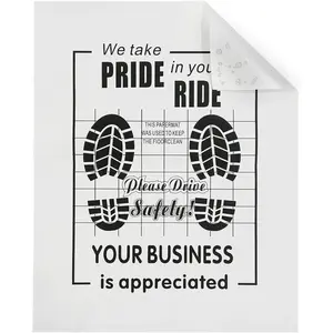 100 count Paper Floor Mats for , Disposable  Automotive Floor Mats  Paper,   Foot Pads Protective Papers, Temporary  Floor Protector for  Detailing (20" x 16") (100)