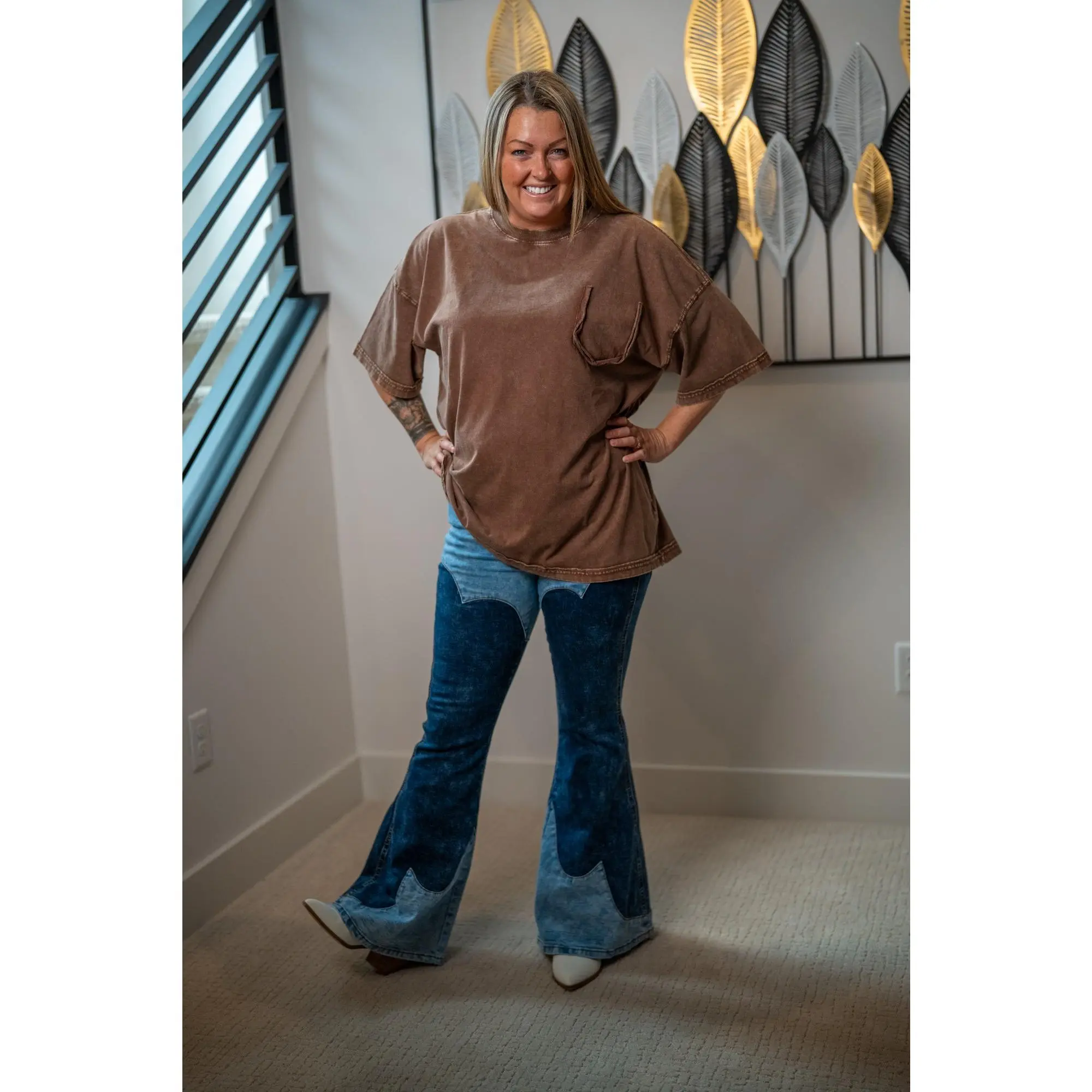Easel Everyday Ease Boxy Tunic Tee