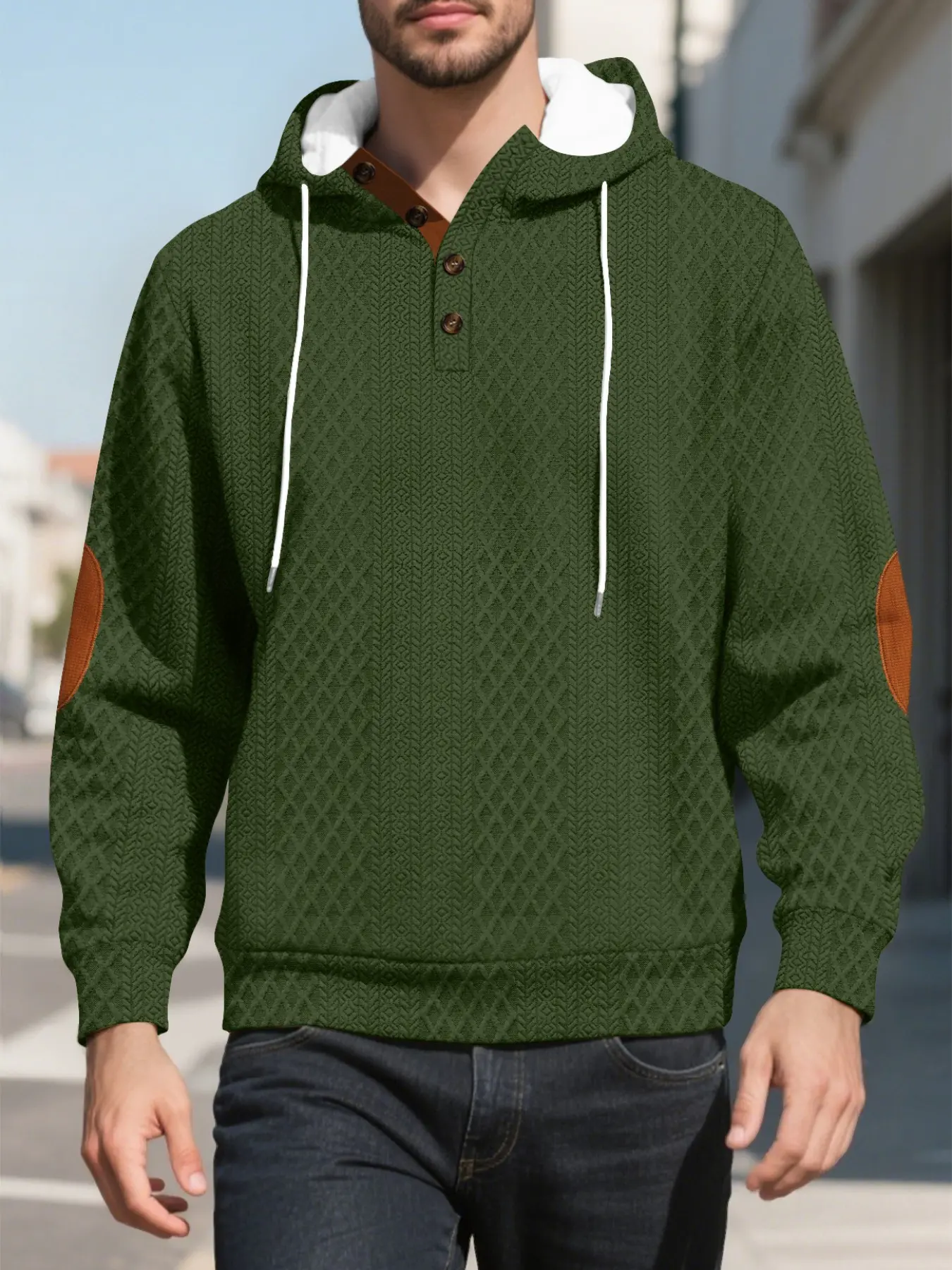 mens sweatshirts with elbow patches - TikTok Shop