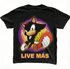 Speed Hedgehog Holding Taco Shirt, Sonic T-shirt, Shadow the Hedgehog Shirt, Sonic Shirt Speedy Cartoon Animal Graphic Tee, Vintage Washed Oversized T-Shirt, Viral TikTok Meme Tee, Unisex Streetwear