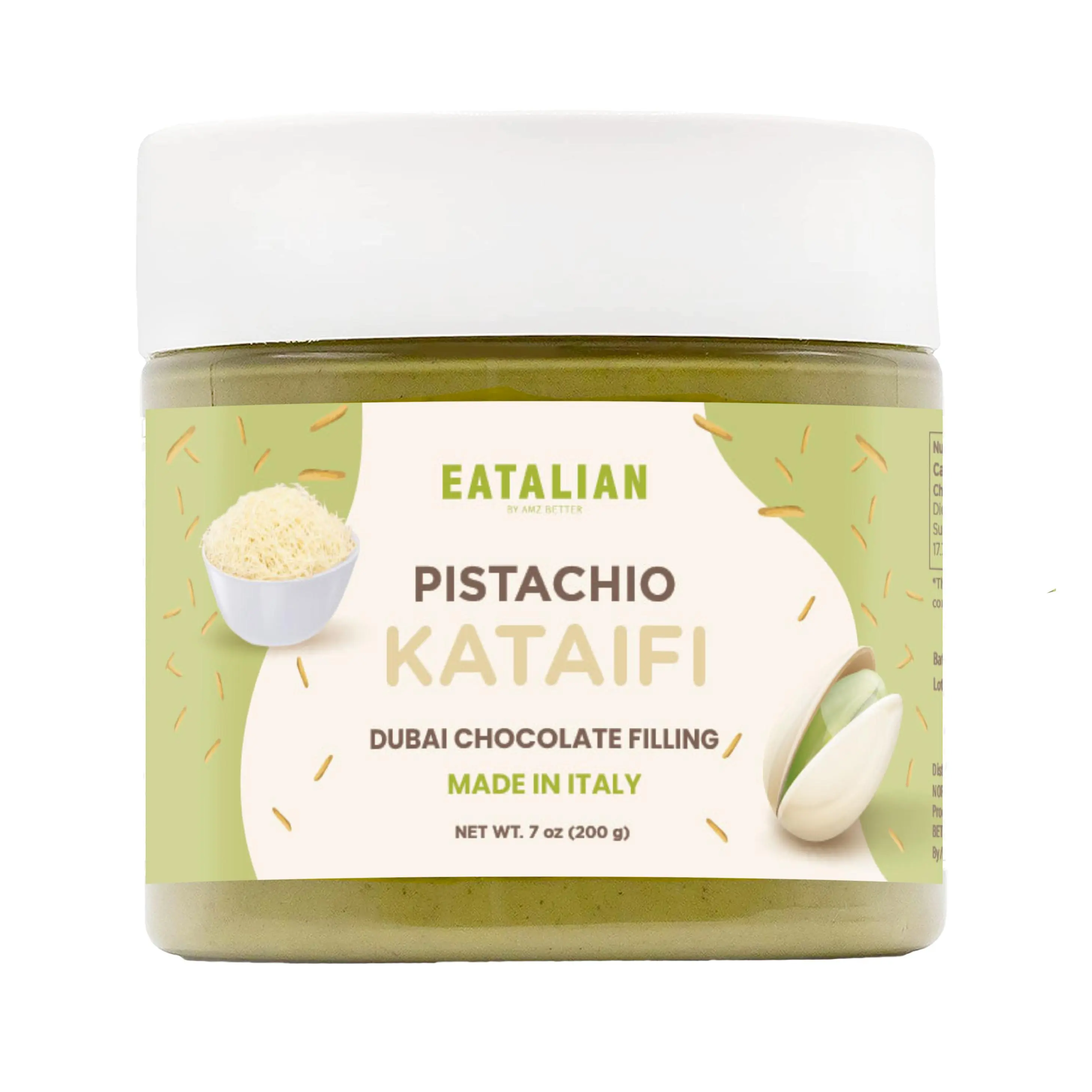 EATALIAN by AMZ BETTER Pistachio Cream with Kataifi, 7oz/200 gr