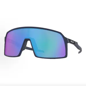 Pre-owned Brand new Oakley Sutro OO9406 Matte Navy Frame with Prizm Sapphire Iridium Shield Sports Sunglasses