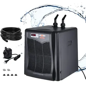 VEVOR Aquarium Chiller 92 Gallon, 1/4 HP Water Chiller for Hydroponics, Fast Cooling for Fish Tank, Axolotl, Coral Reef, Quiet Refrigeration Compressor, Titanium Evaporator, Complete FittingsVEVOR Super Brand Day