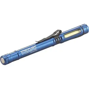 Streamlight Aluminum Penlight Flashlight 160 Lumens, 510 min Runtime, White LED Bulb, Blue Body, 1 Lithium-Ion Battery Included 66708
