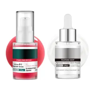 Lumi Pore & Spot Care Duo, Shrinks Pores & Fades Blemishes, Dark Spots Corrector, Cyano Spicule Firming Serum & Picotonic Shot Ampoule, Liquid Formula