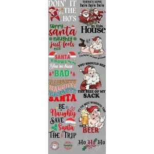Naughty Santa DTF Transfers Gang Sheet 22" x 60"