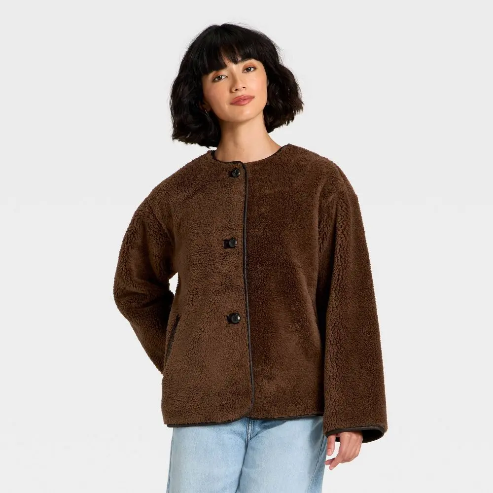 Women's Faux Sherling Coat - Universal