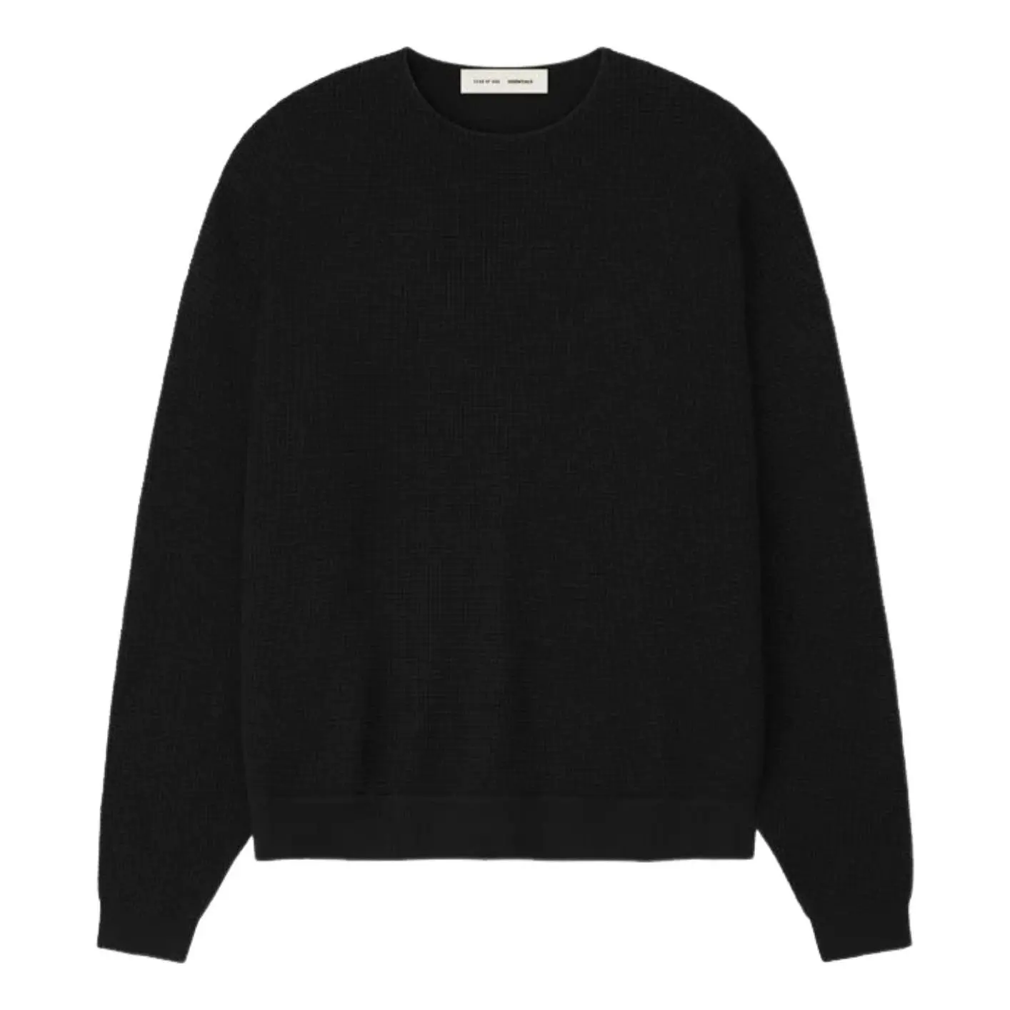 Fear of God Essentials Waffle Crewneck 90's Sweater 'Vintage Black' 192HO256161F