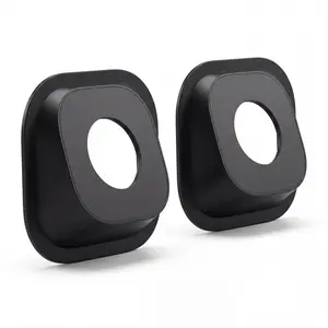 2 Pack Magnetic Angled Window Camera Mount, 18° Angle Adapter for Most Magnetic Window Security Cameras Viewing Through Glass, Adhesive Glass Mount, 30mm Lens Opening, Easy to Installation