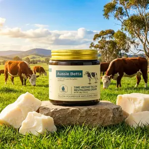 Time-Repair Tallow Revitalizing Cream for Deep Wrinkles & Dry Skin Intense Overnight Aussie Betta Moisturizer with Peptides & Shea Butter Soothes Sensitive & Mature Skin